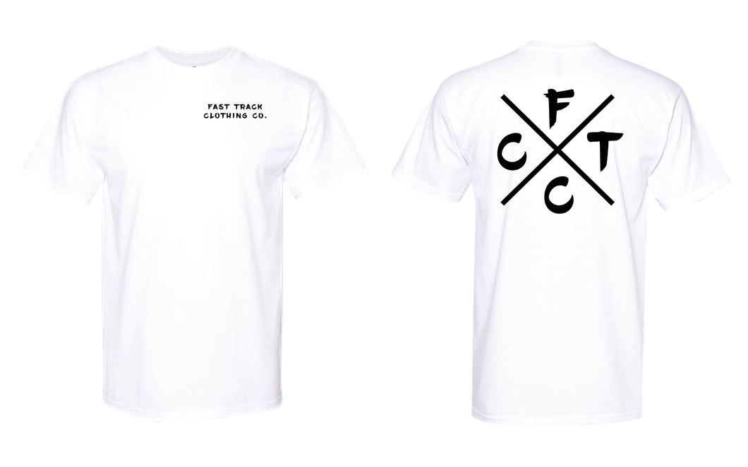 FastTrack Crossed Tee - White